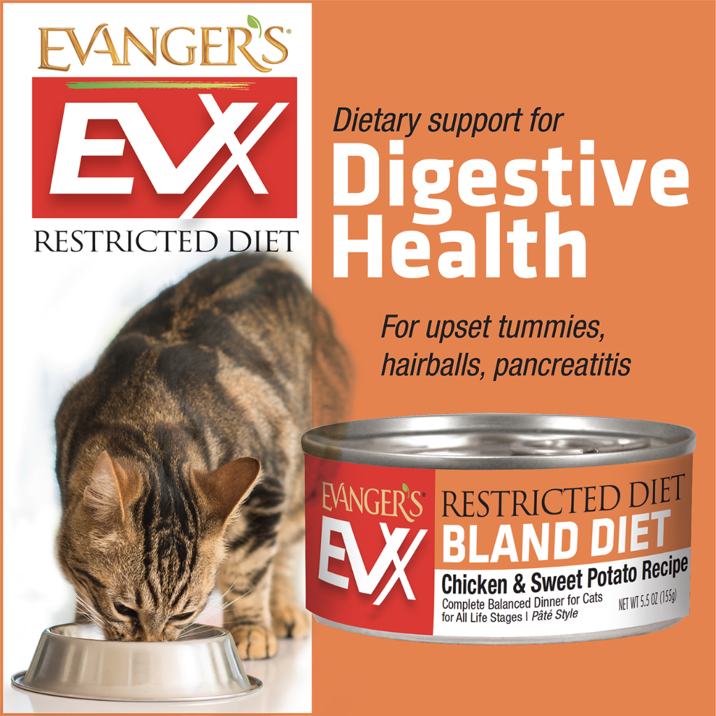 Evanger's EVX Restricted Diet Bland Diet Chicken & Sweet Potato Recipe Wet Cat Food (5.5 oz x 24 cans)