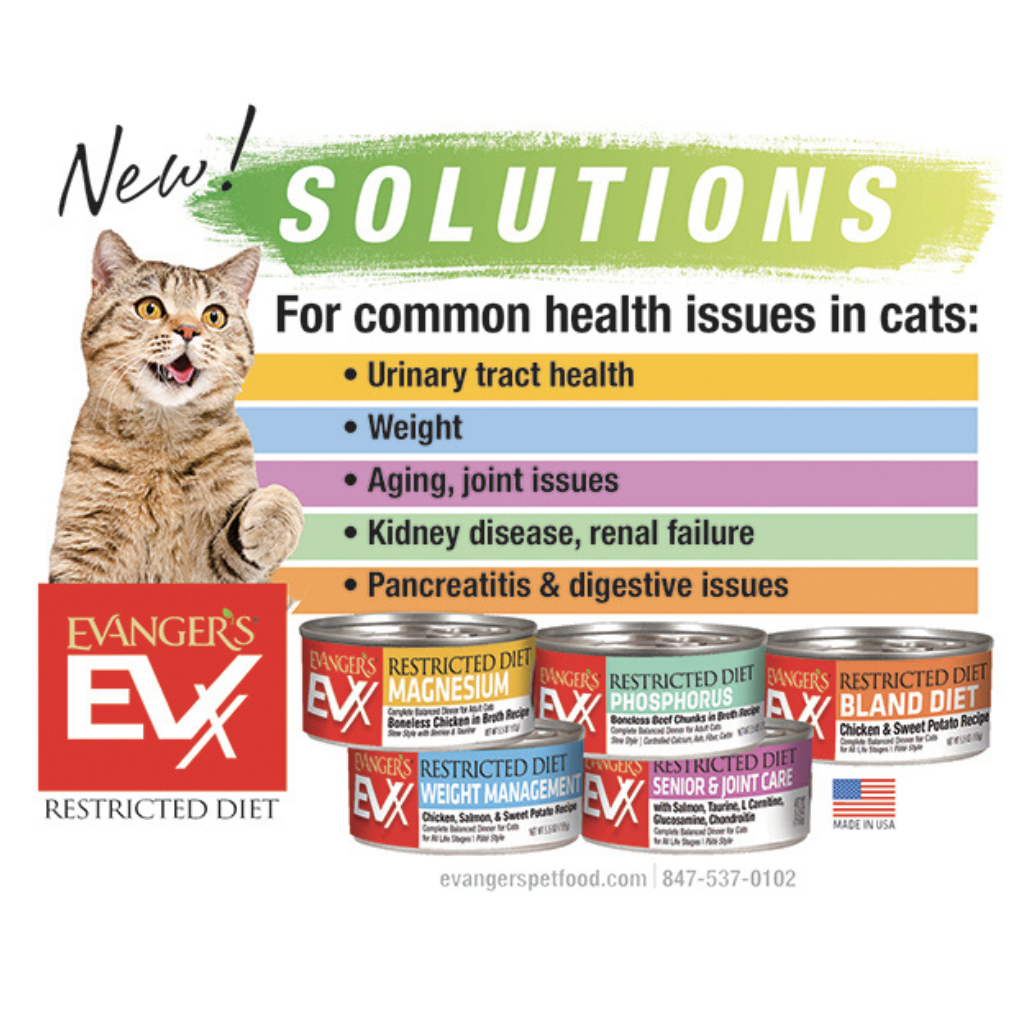 Evanger's EVX Restricted Diet Low Phosphorus Boneless Beef Chunks in Brothe Recipe Wet Cat Food (5.5 oz x 24 cans)