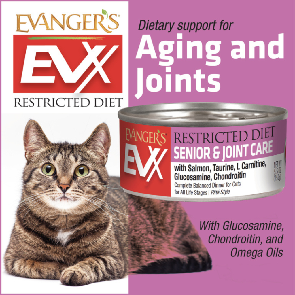 Evanger's EVX Restricted Diet Senior & Joint Health Salmon Recipe Wet Cat Food (5.5 oz x 24 cans)