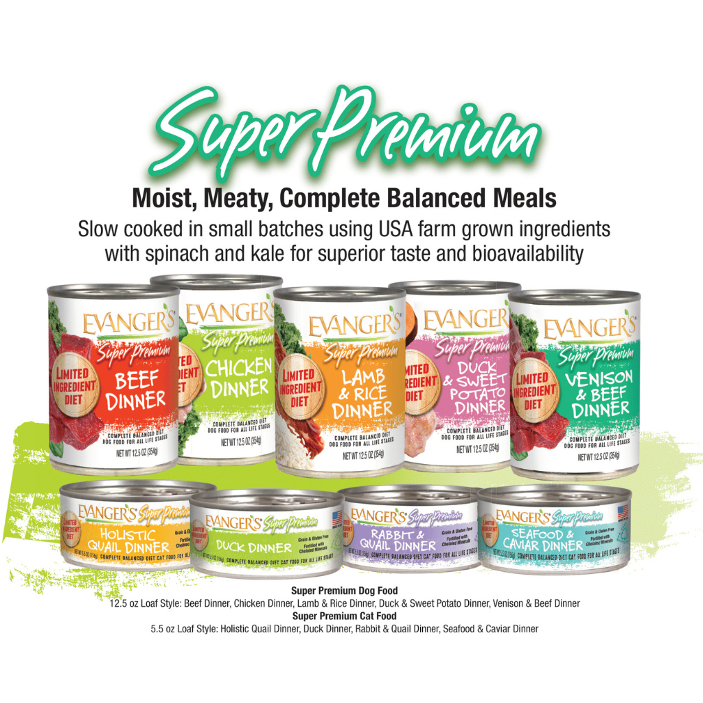 Evanger's Super Premium Duck Dinner Grain-Free Wet Cat Food, (5.5-oz x 24 cans)