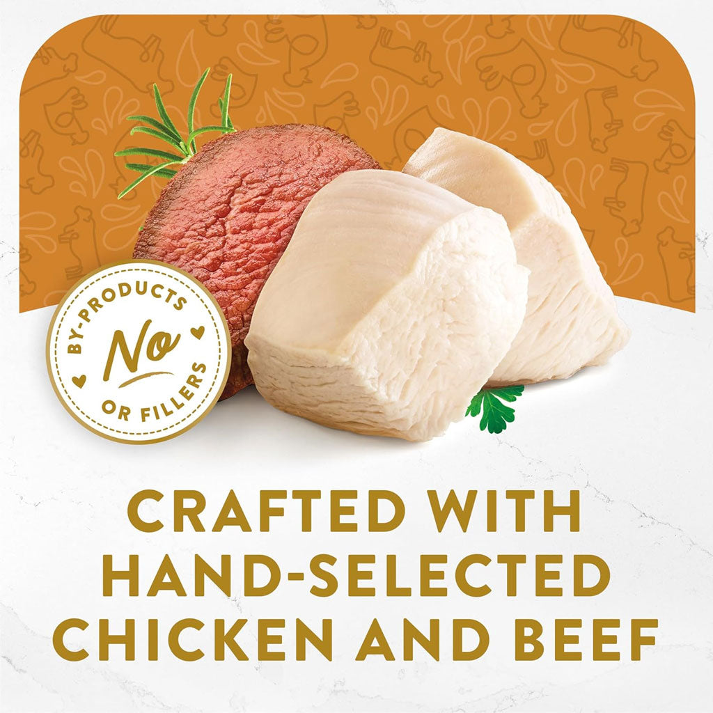 Fancy Feast Appetizers Grain-Free White Meat Chicken & Shredded Beef Appetizer in Savory Broth Wet Cat Food, 1.1-oz tray, case of 10