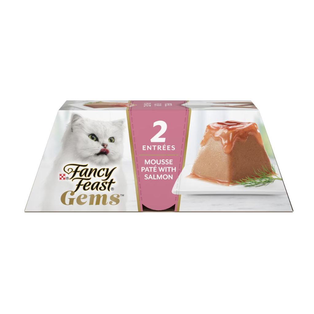 Fancy Feast Gems Mousse Pate Salmon & Gravy Halo Wet Cat Food (2 oz x 16 servings)