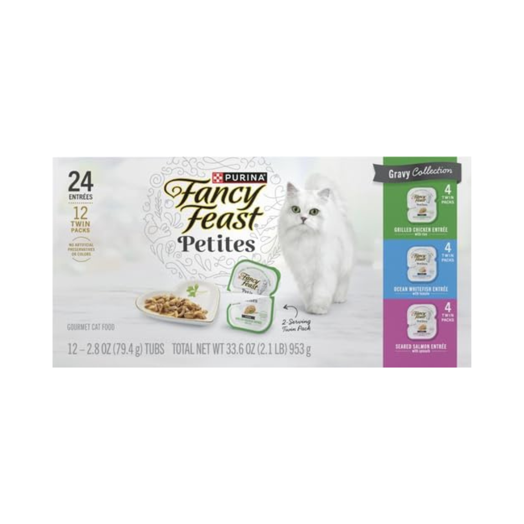Fancy Feast Petites In Gravy Variety Pack Wet Cat Food (24 servings)