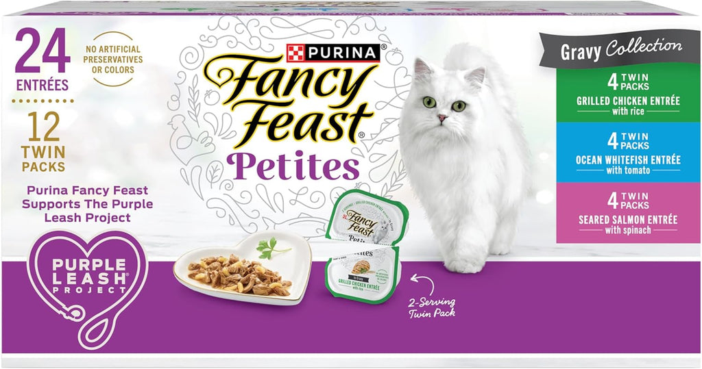 Fancy Feast Petites In Gravy Variety Pack Wet Cat Food (24 servings)