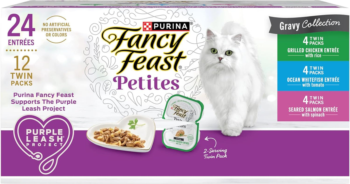 Fancy Feast Petites In Gravy Variety Pack Wet Cat Food (24 servings)