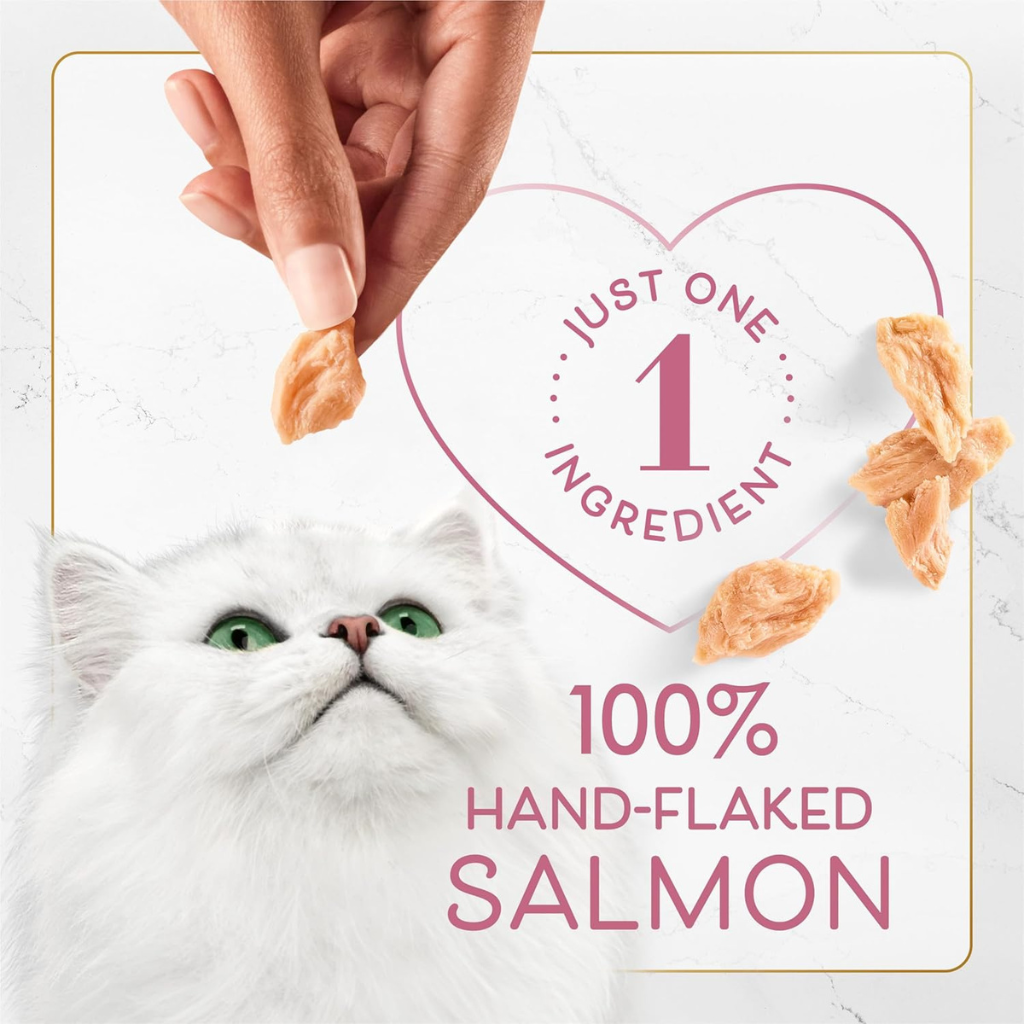 Fancy Feast Purely Natual Hand-Flaked Salmon Cat Treats (10 pouches)