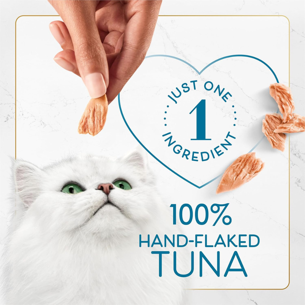 Fancy Feast Purely Natual Hand-Flaked Tuna Cat Treats (10 pouches)