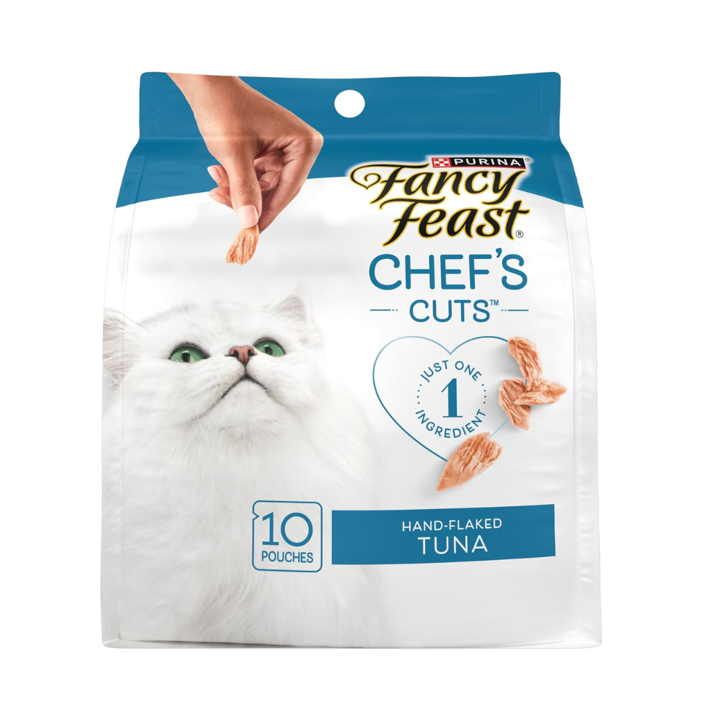 Fancy Feast Purely Natual Hand-Flaked Tuna Cat Treats (10 pouches)