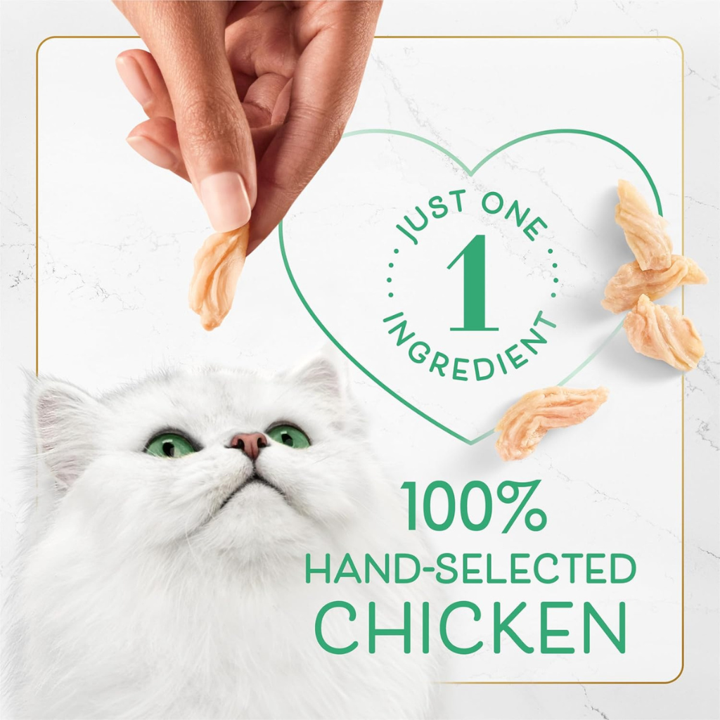 Fancy Feast Purely Natual Hand-Selected Chicken Cat Treats (10 pouches)