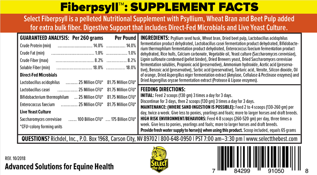 Fiberpsyll 4-in-1 Digestive Support for Horses