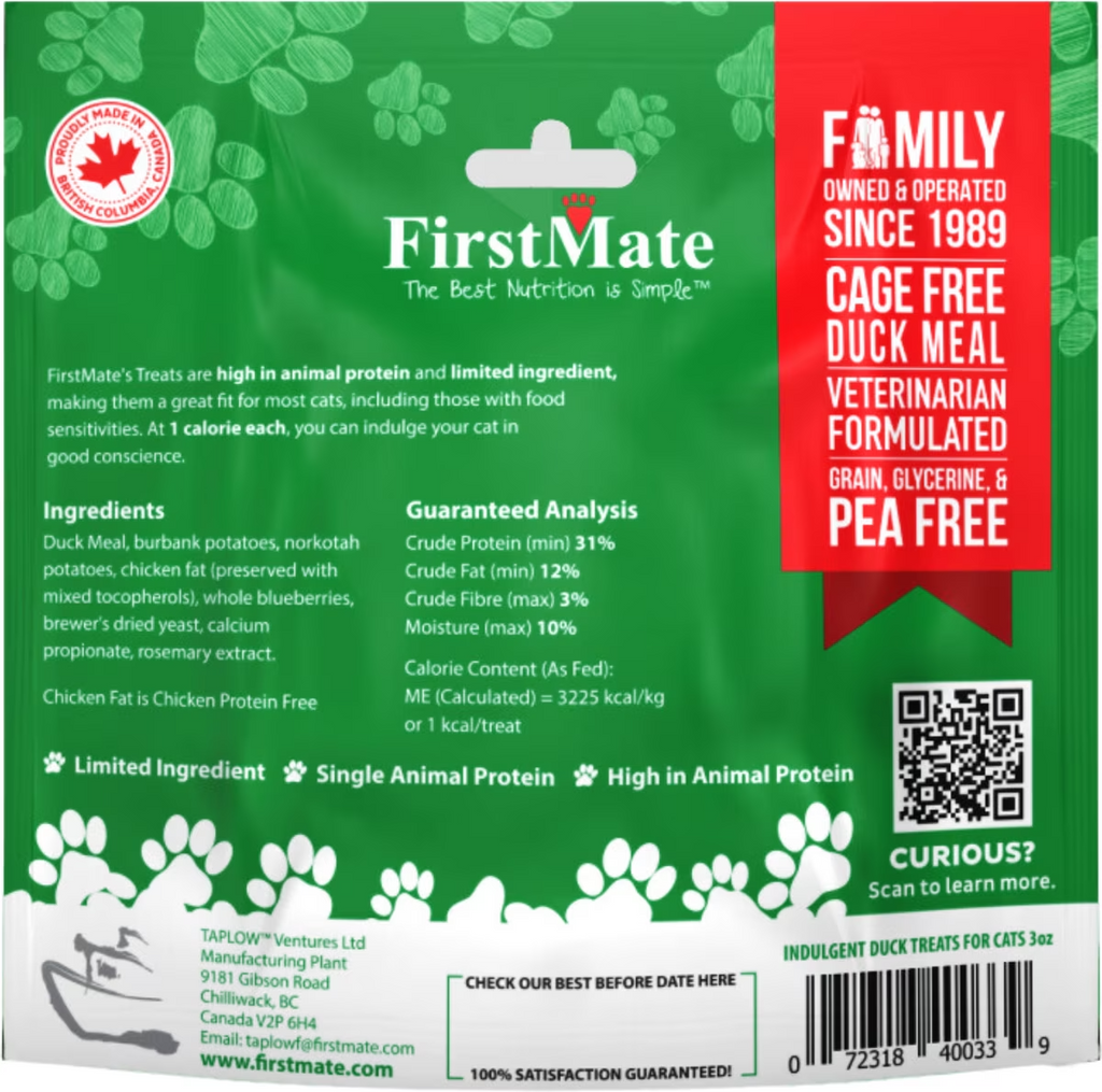 FirstMate Meal Formula, Grain Free Cat Treats (3 oz)