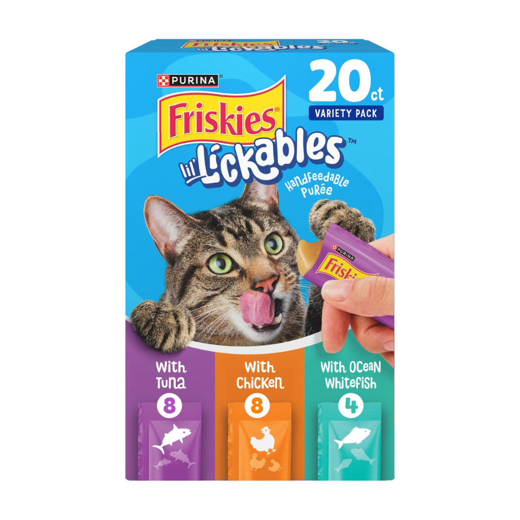 Friskies lil' Lickables Tuna, Chicken, & Ocean Whitefish Variety Pack Lickable Cat Treats (20 ct)