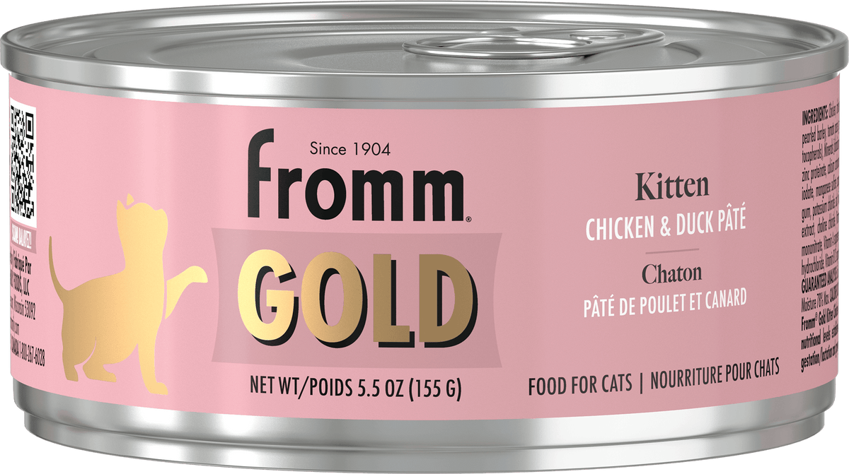 Fromm Gold Chicken & Duck Pate Wet Cat Food, 5.5-oz, case of 12