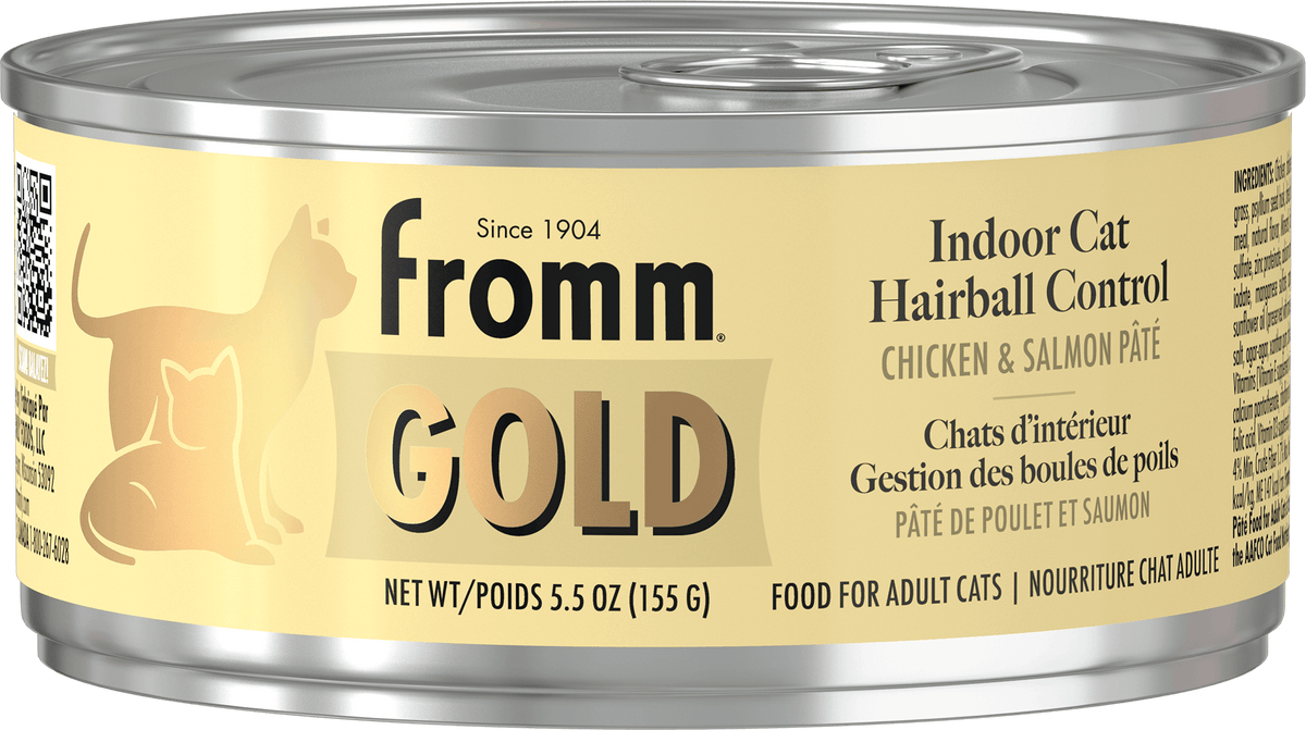 Fromm Gold Indoor Cat Hariball Control Chicken & Salmon Pate Wet Cat Food