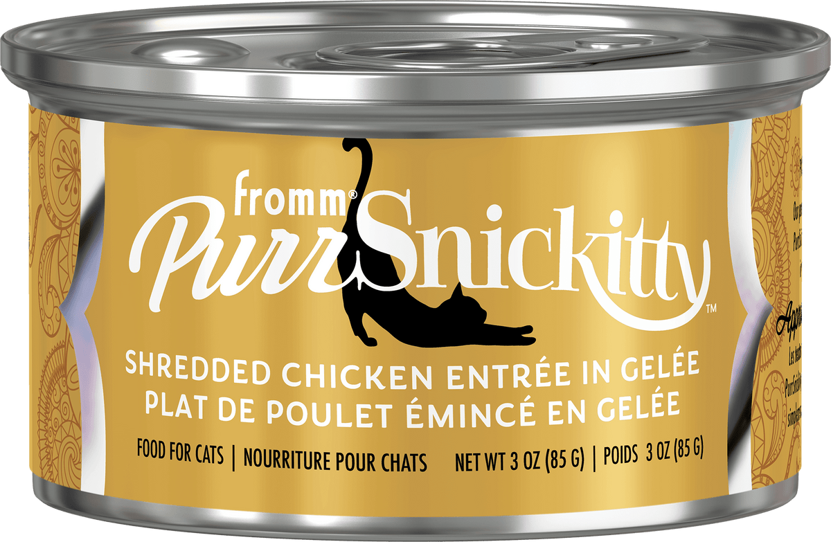 Fromm PurrSnickitty Shredded Chicken Entree in Gelee Cat Food, 3-oz, case of 12