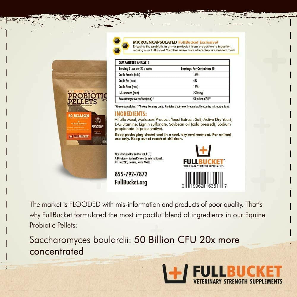 FullBucket Equine Probiotic Pellets (30 Servings)