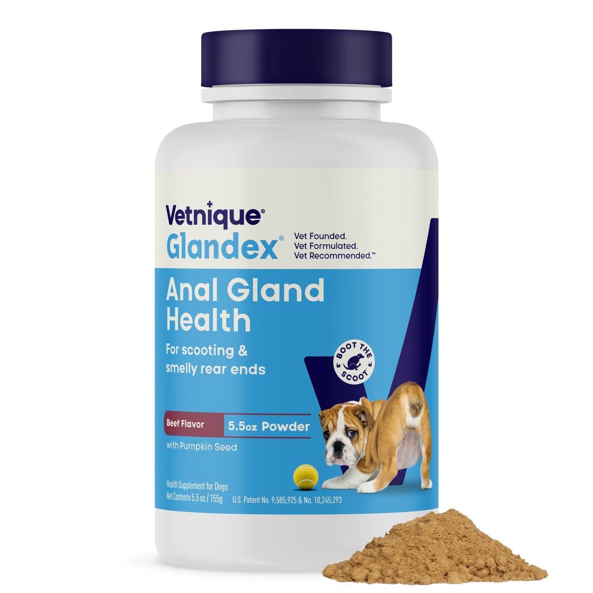 Glandex Anal Gland Support Beef Liver Flavored Powder for Dogs & Cats