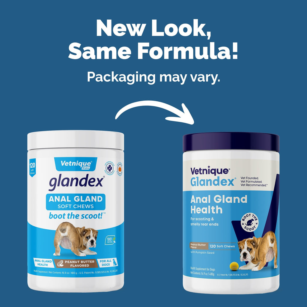 Glandex Anal Gland Support Peanut Butter Soft Chews for Dogs