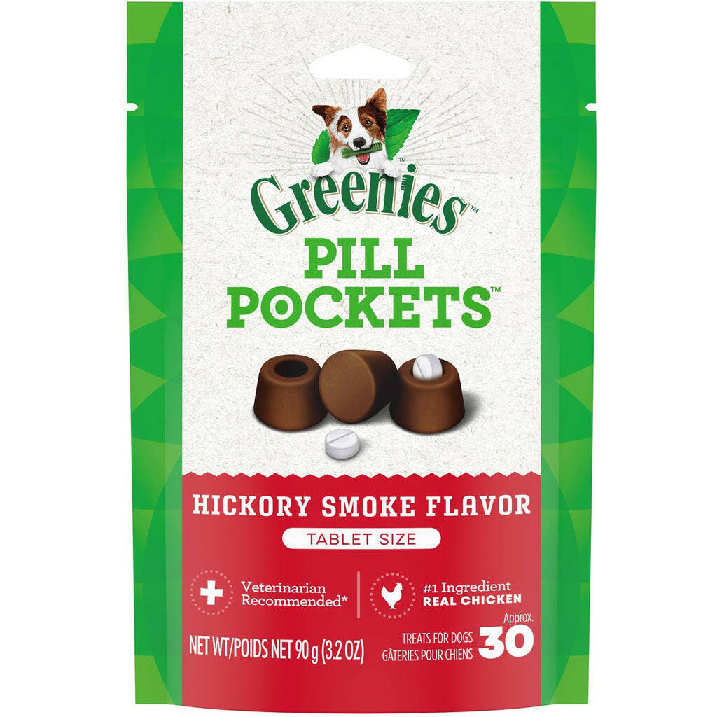 Greenies Pill Pockets Hickory Smoke Flavor Treats for Dogs, Tablet Size