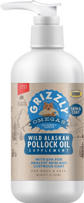 Grizzly Wild Alaskan Pollock Oil Supplement for Dogs & Cats