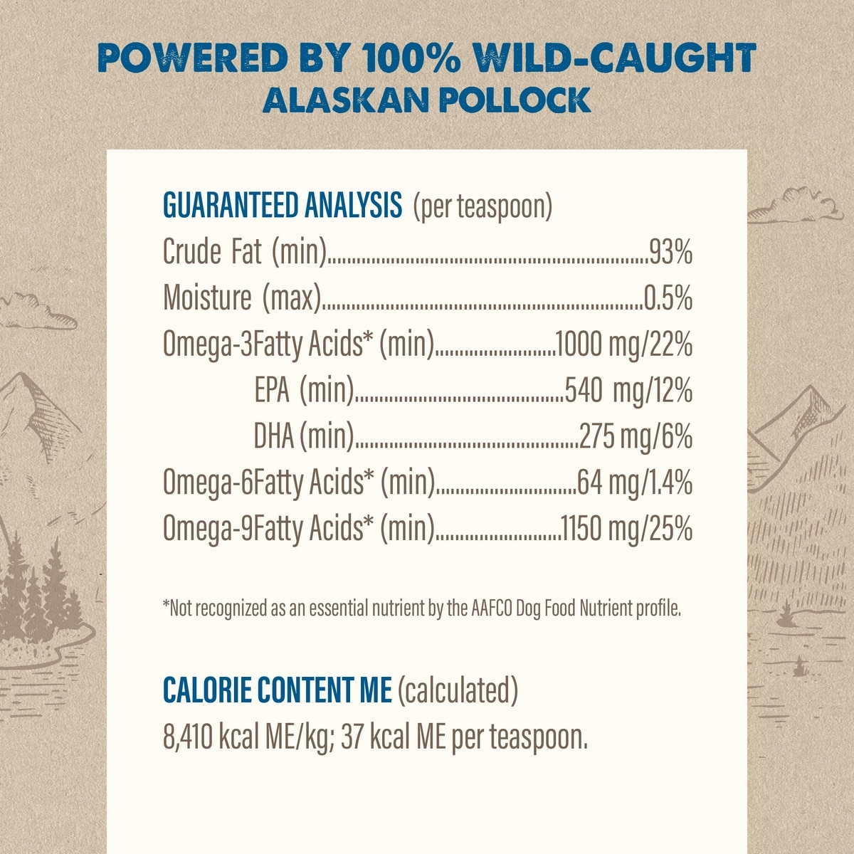 Grizzly Wild Alaskan Pollock Oil Supplement for Dogs & Cats