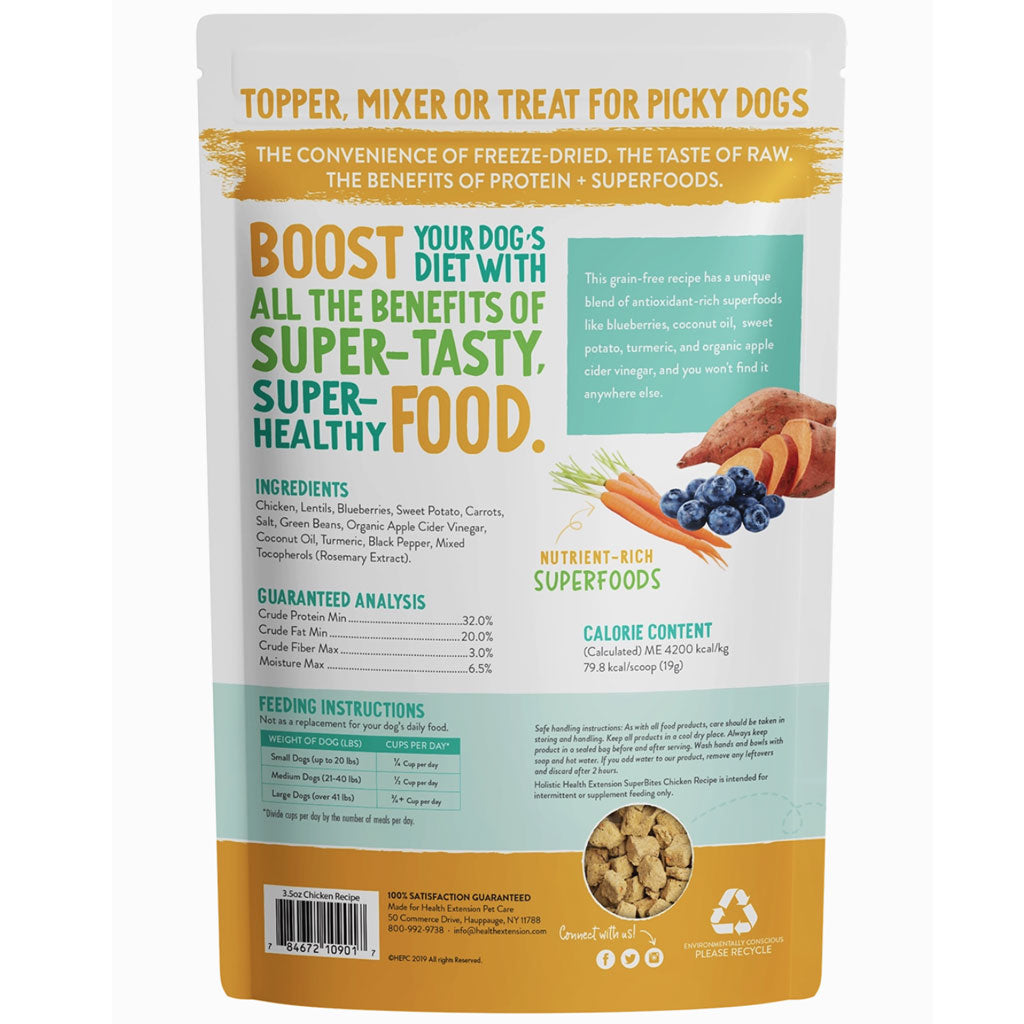Health Extension Freeze-Dried Raw Mixer-Topper-Treat Chicken Recipe for Dogs