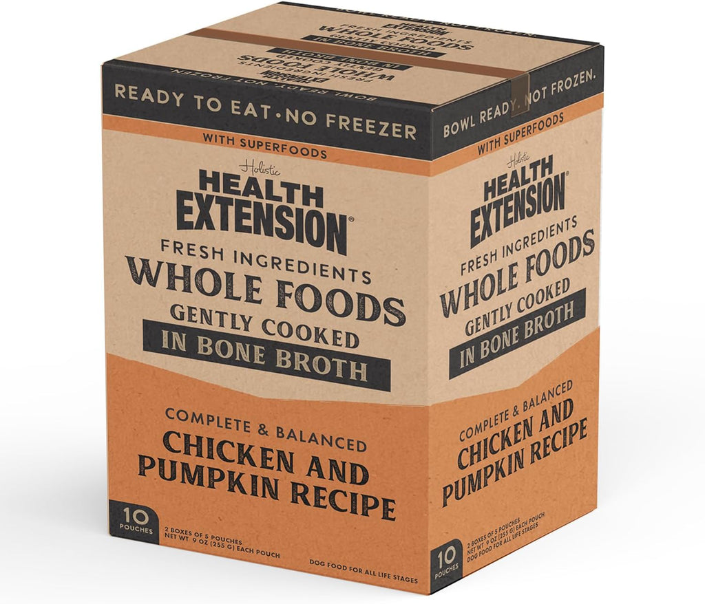Health Extension Gently Cooked in Broth Chicken & Pumpkin Recipe Pouches For Dogs