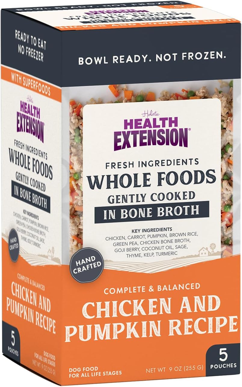 Health Extension Gently Cooked in Broth Chicken & Pumpkin Recipe Pouches For Dogs