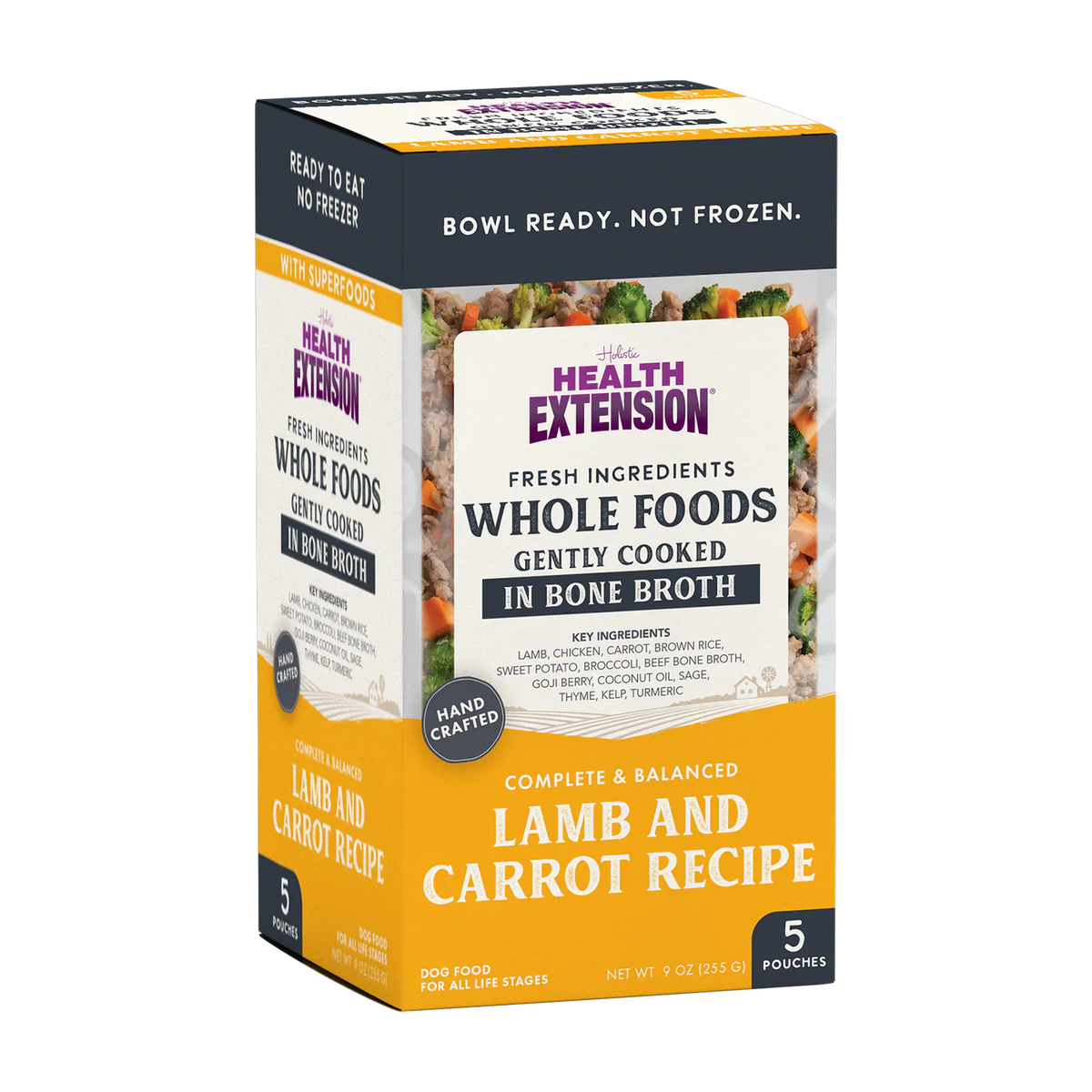 Health Extension Gently Cooked in Broth Lamb & Carrot Recipe Pouches For Dogs, 9-oz pouch