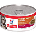 Hill's Science Diet Adult Canned Cat Food, Turkey & Liver Entrée (5.5 oz x 24 cans)
