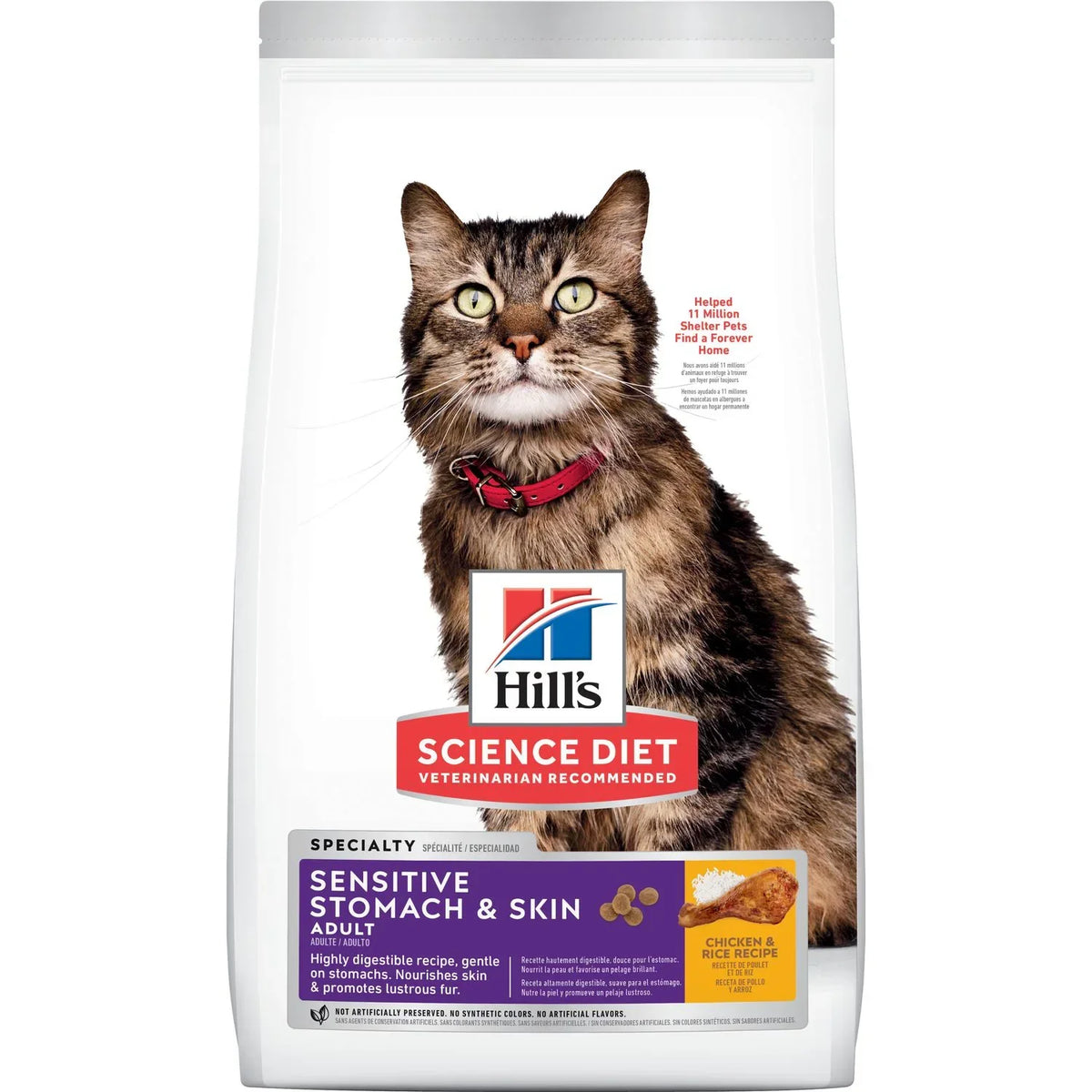Hill's Science Diet Adult Sensitive Stomach & Sensitive Skin Chicken & Rice Recipe Dry Cat Food