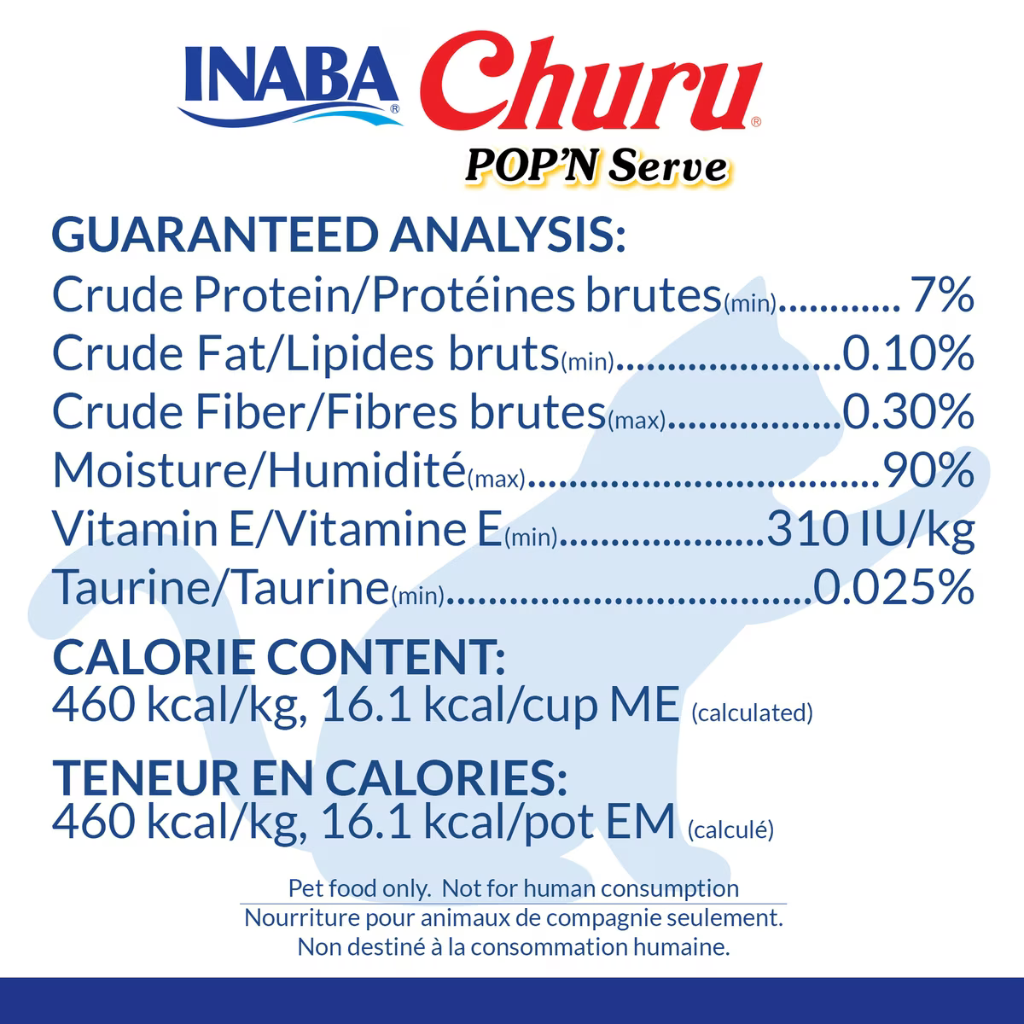 Inaba Churu Pop'n Serve Tuna & Bonita Flakes Recipe Grain-Free Lickable Cat Treats, 1.2-oz cup