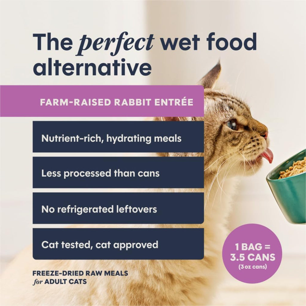 Instinct Fresh Dried Patés Freeze-Dried Raw Rabbit Entrée for Cats