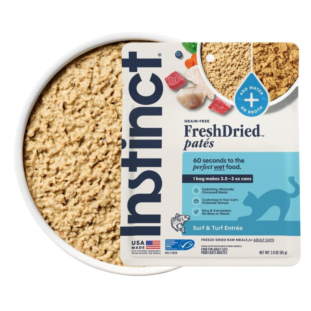 Instinct Fresh Dried Patés Freeze-Dried Raw Surf & Turf Entrée for Cats