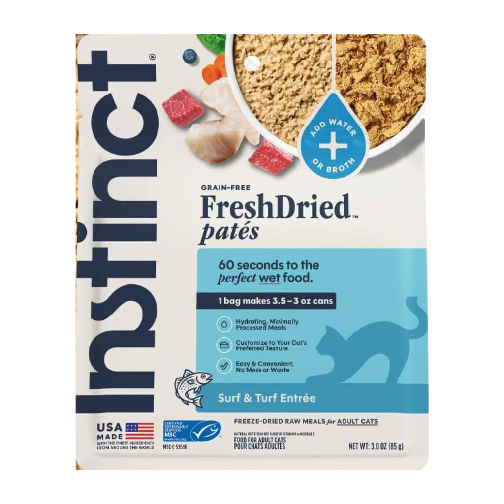 Instinct Fresh Dried Patés Freeze-Dried Raw Surf & Turf Entrée for Cats