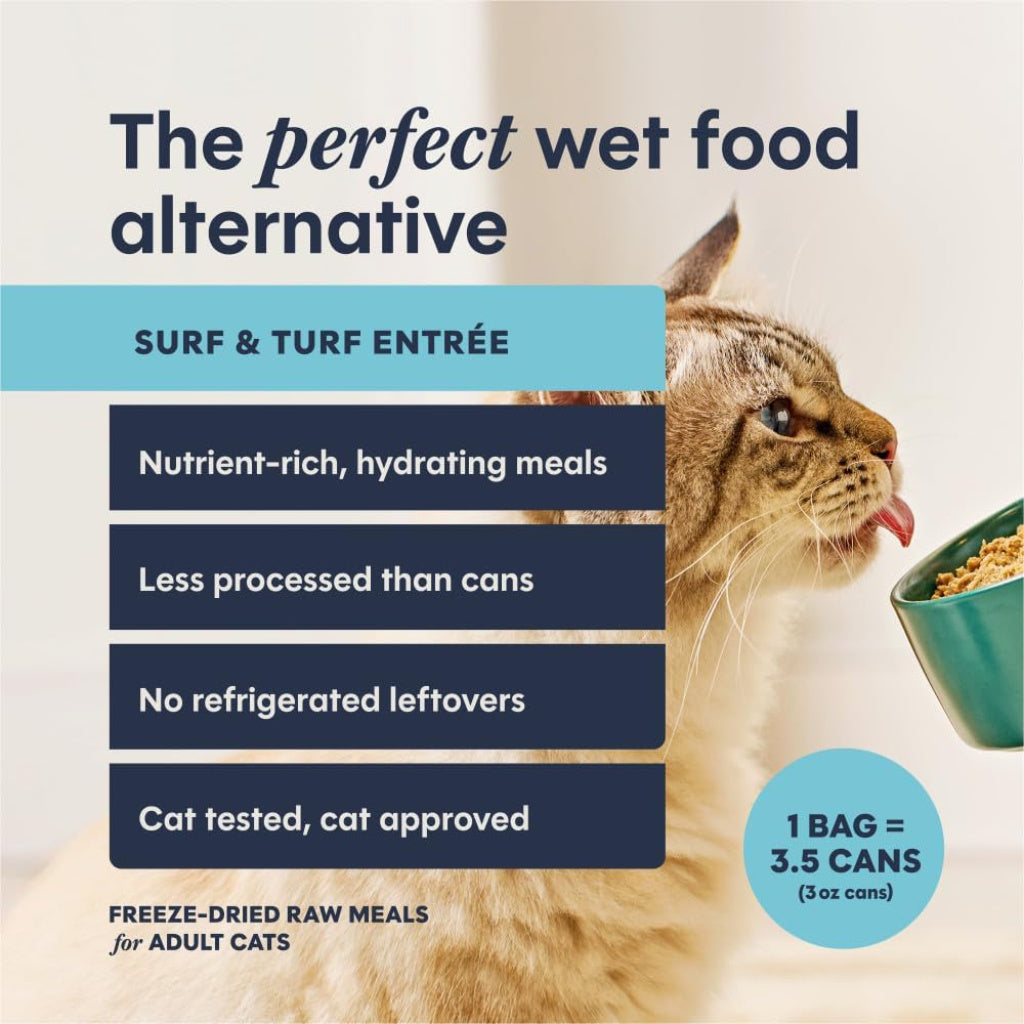 Instinct Fresh Dried Patés Freeze-Dried Raw Surf & Turf Entrée for Cats
