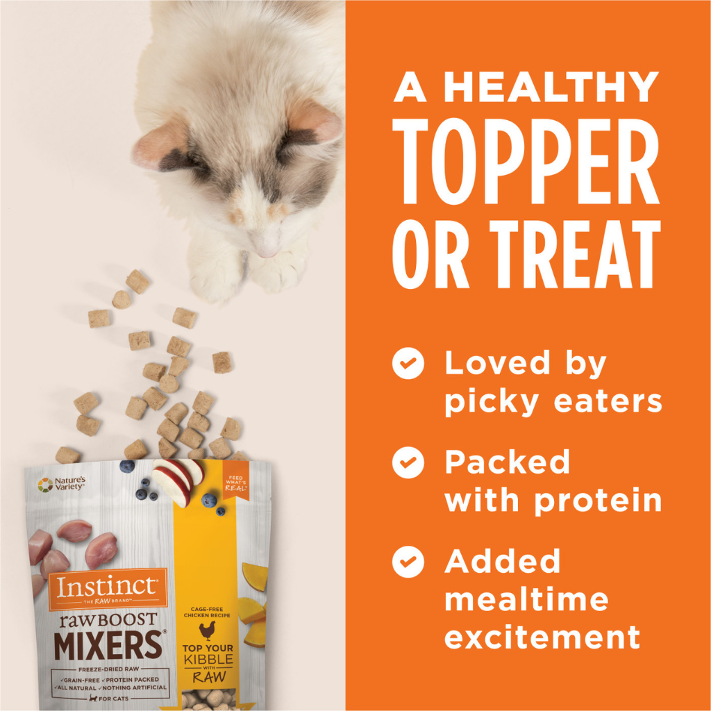 Instinct Raw Boost Mixers Freeze-Dried Raw Chicken Meal Topper for Cats (6 oz)