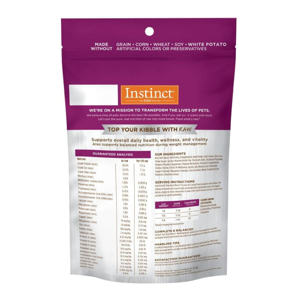 Instinct Raw Boost Mixers Multivitamin Freeze Dried Meal Topper for Adult Cats (5.5 oz)