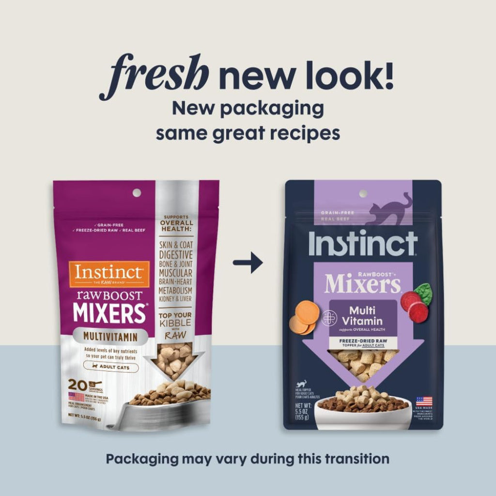 Instinct Raw Boost Mixers Multivitamin Freeze Dried Meal Topper for Adult Cats (5.5 oz)