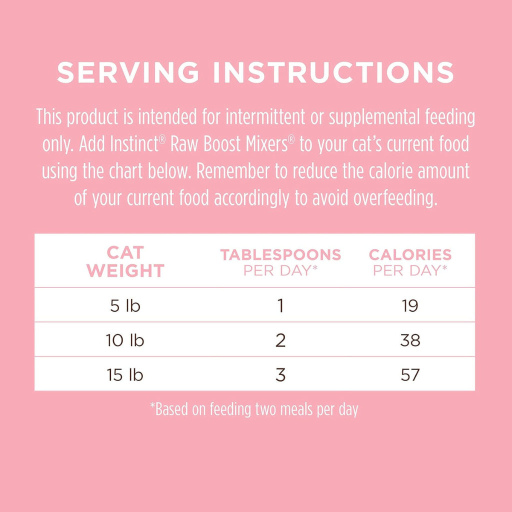Instinct Raw Boost Mixers Skin & Coat Health Freeze Dried Meal Topper for Cats (5.5 oz)