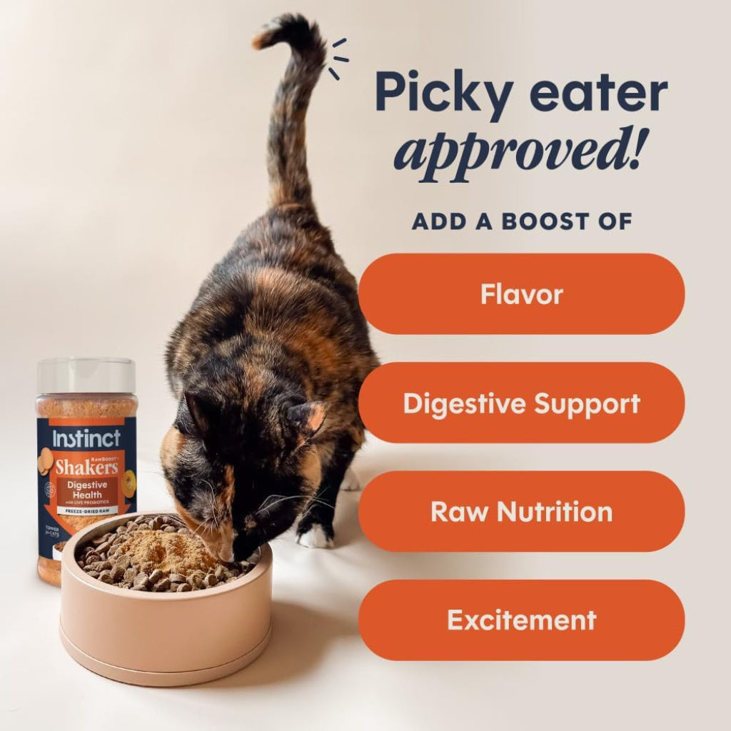 Instinct Raw Boost Shakers Freeze Dried Healthy Digestion Meal Topper for Cats (5.5 oz)