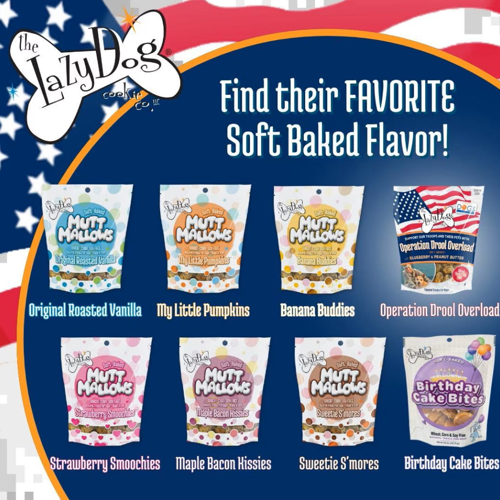 Lazy Dog Operation Drool Overload Blueberry & Peanut Butter Soft-Baked Treats For Dogs (5 oz)