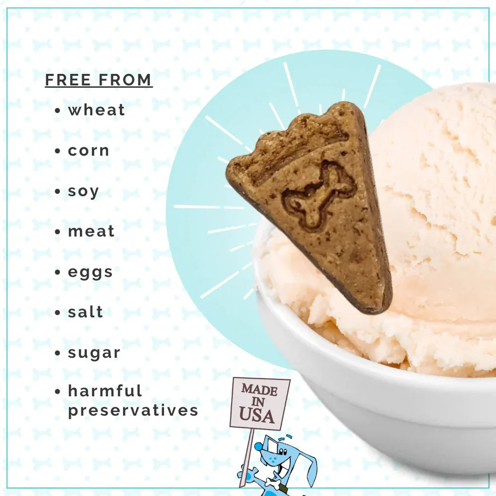 Lazy Dog Pup-PIE & Ice Cream Banana Nut Slice with Honey & Bacon Treats for Dog (5 oz)