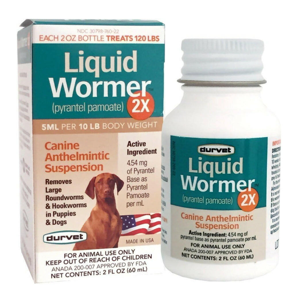 Liquid Wormer 2X Canine Anthelmintic Suspension Dewormer for Dogs