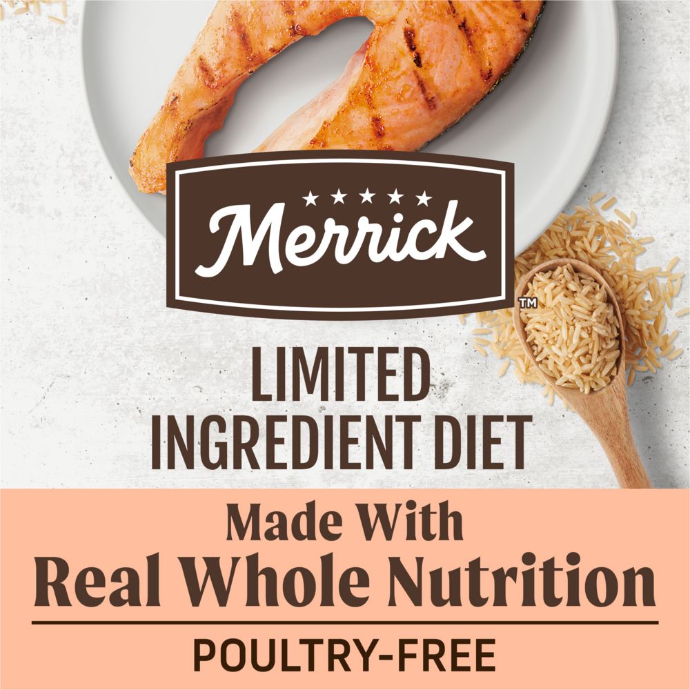 Merrick Limited Ingredient Diet Grain Free Real Salmon & Sweet Potato Recipe Dry Dog Food, 22-lb