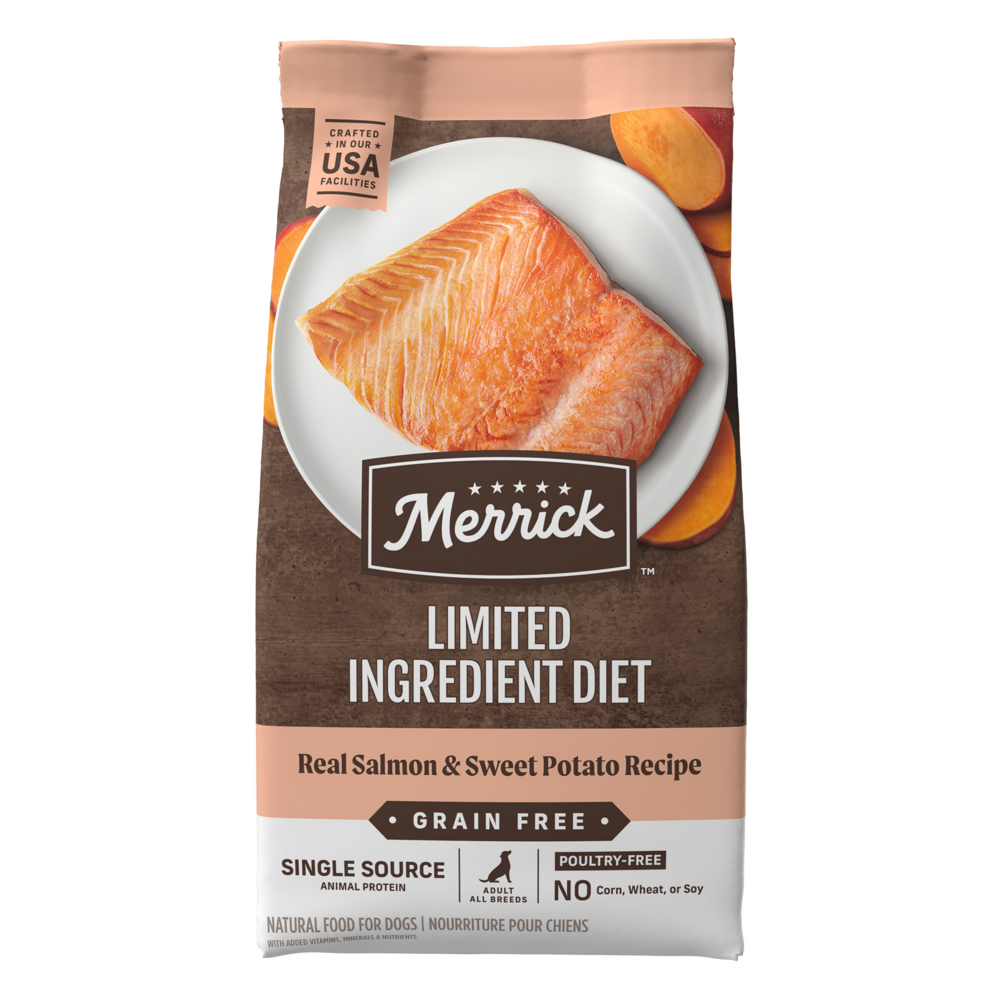 Merrick Limited Ingredient Diet Grain Free Real Salmon & Sweet Potato Recipe Dry Dog Food, 22-lb