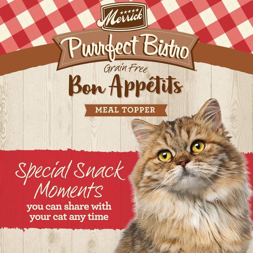 Merrick Purrfect Bistro Grain Free Bon Appetits Gravies Adult Wet Cat Food, Beef Recipe Chunks in Gravy (3 oz x 24 pouches)