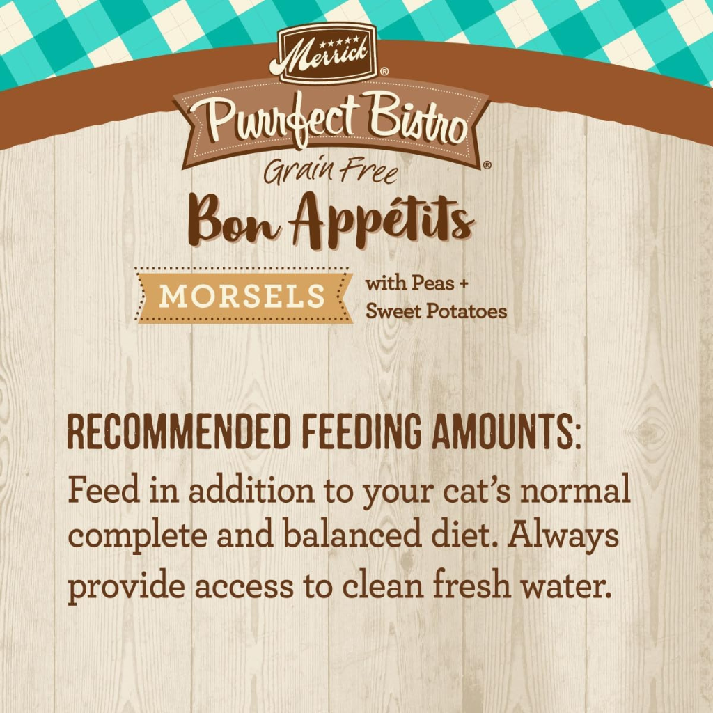 Merrick Purrfect Bistro Grain Free Bon Appetits Morsels Adult Wet Cat Food, Salmon Recipe Morsels in Gravy (3 oz x 24 pouches)