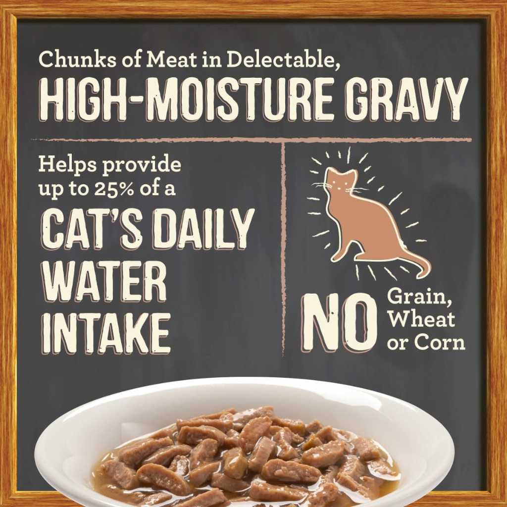 Merrick Purrfect Bistro Grain Free Bon Appetits Morsels Adult Wet Cat Food, Salmon Recipe Morsels in Gravy (3 oz x 24 pouches)