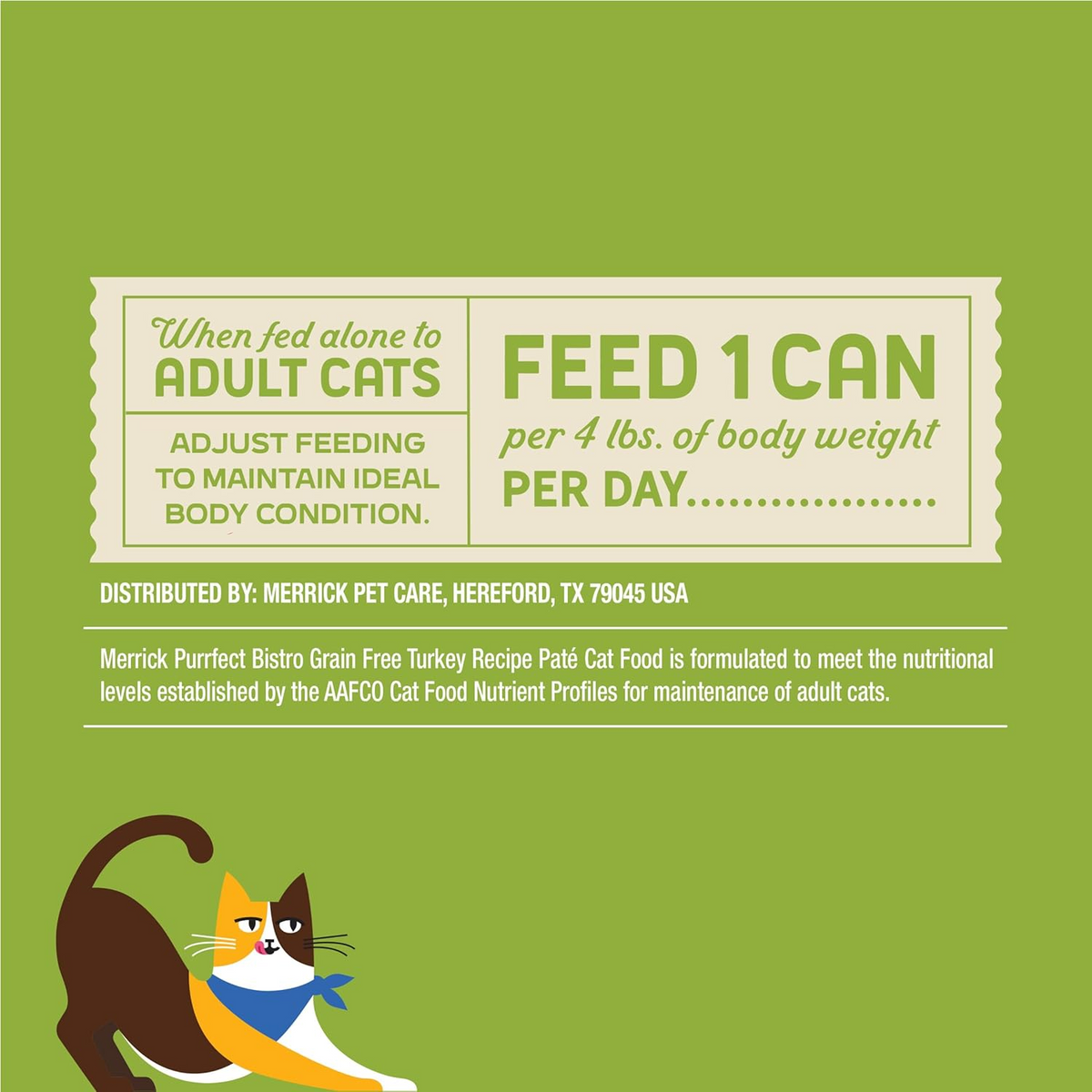 Merrick Purrfect Bistro Grain Free Premium Soft Canned Pate Adult Wet Cat Food, High Protein Turkey Recipe